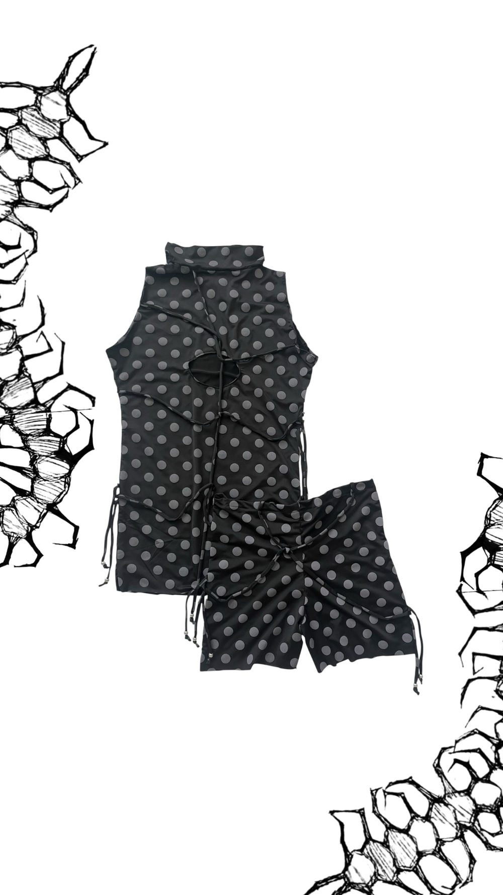 Ensemble haut à pois et short