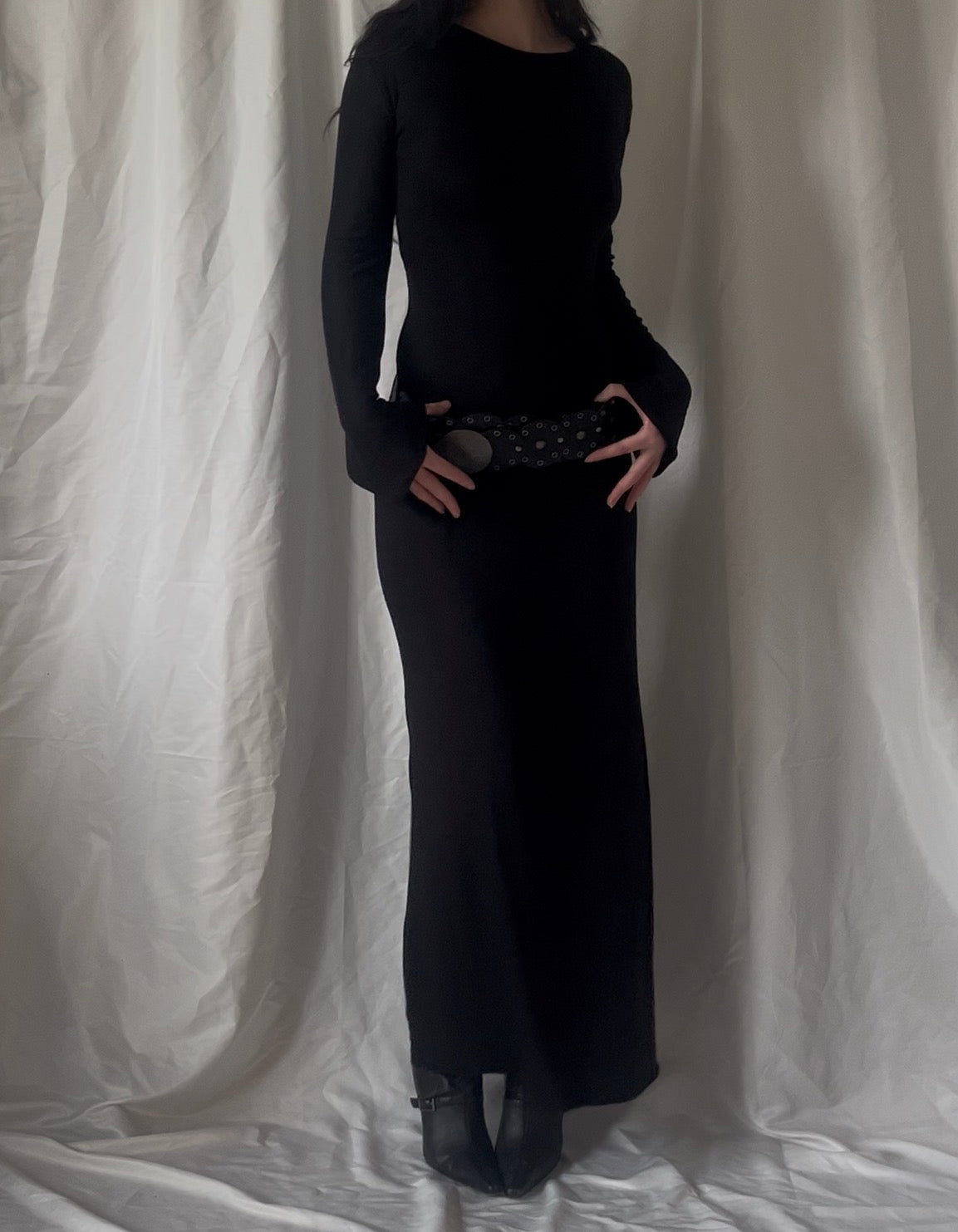 Robe longue à nouer dans le dos