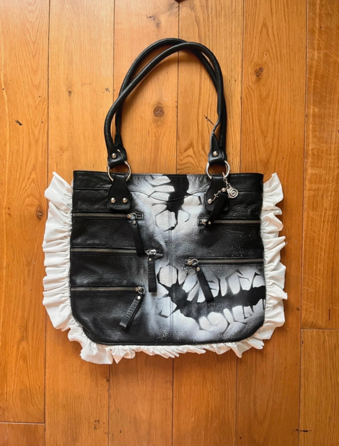 Sac à main vintage zip-up customisé