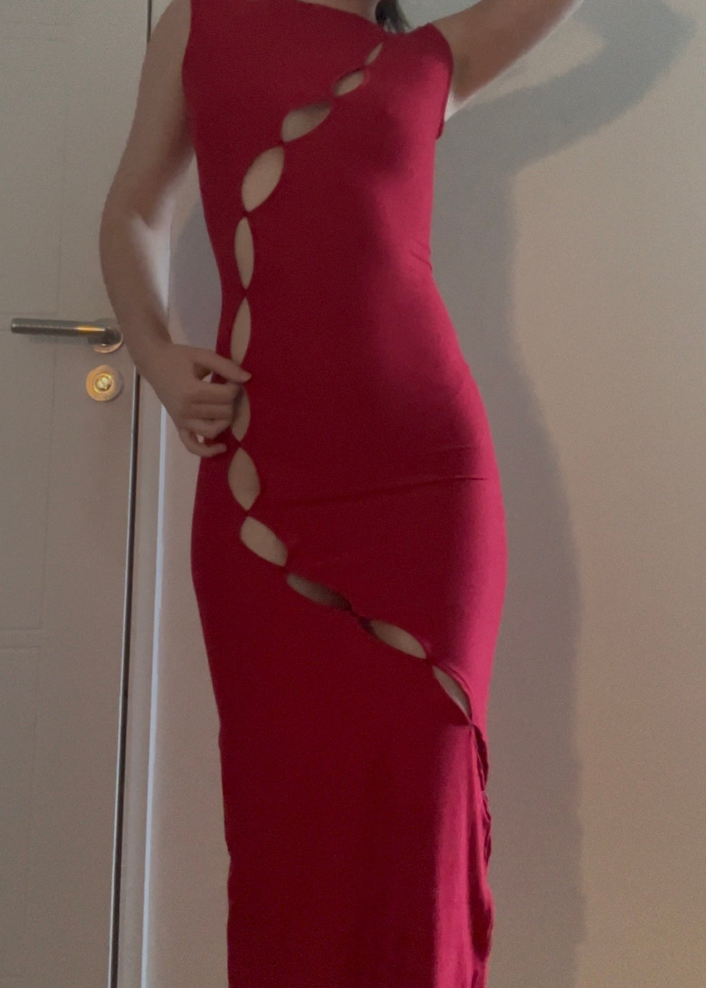 Robe longue grunge gothique, sexy, moulante et unique