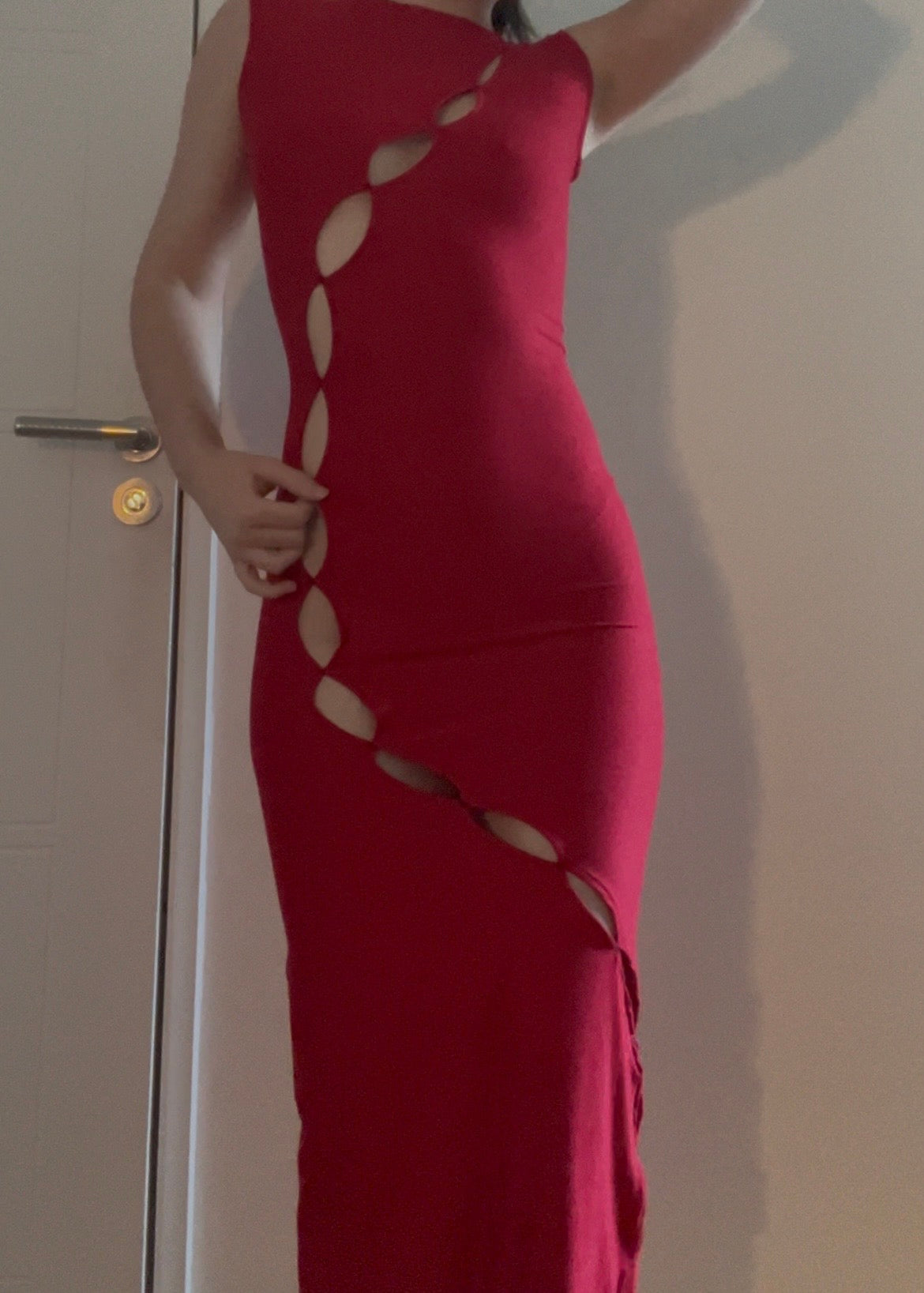 Robe longue grunge gothique, sexy, moulante et unique