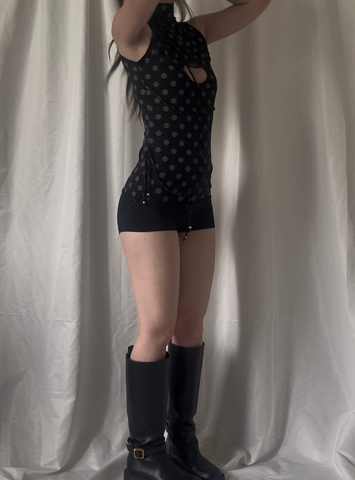 T-shirt cordons asymétriques