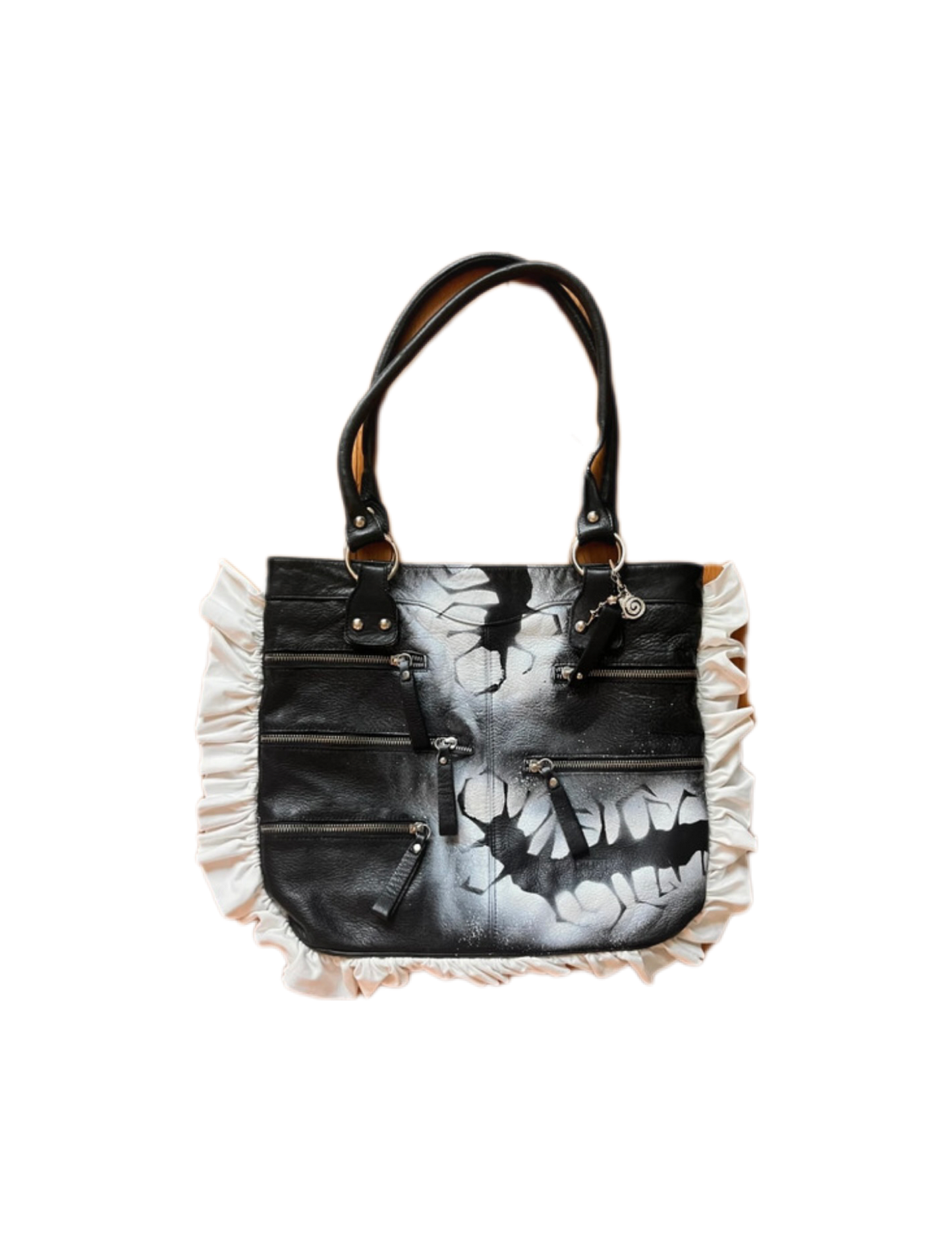 Sac à main vintage zip-up customisé