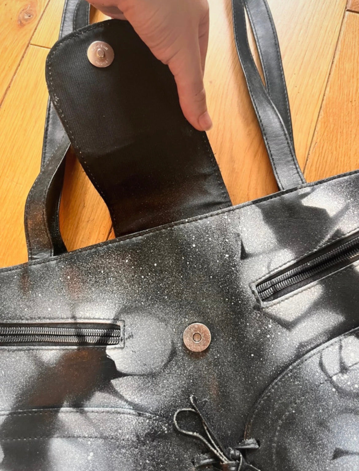 Sac à main vintage customisé