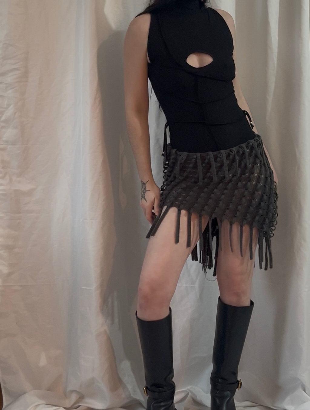 T-shirt cordons asymétriques