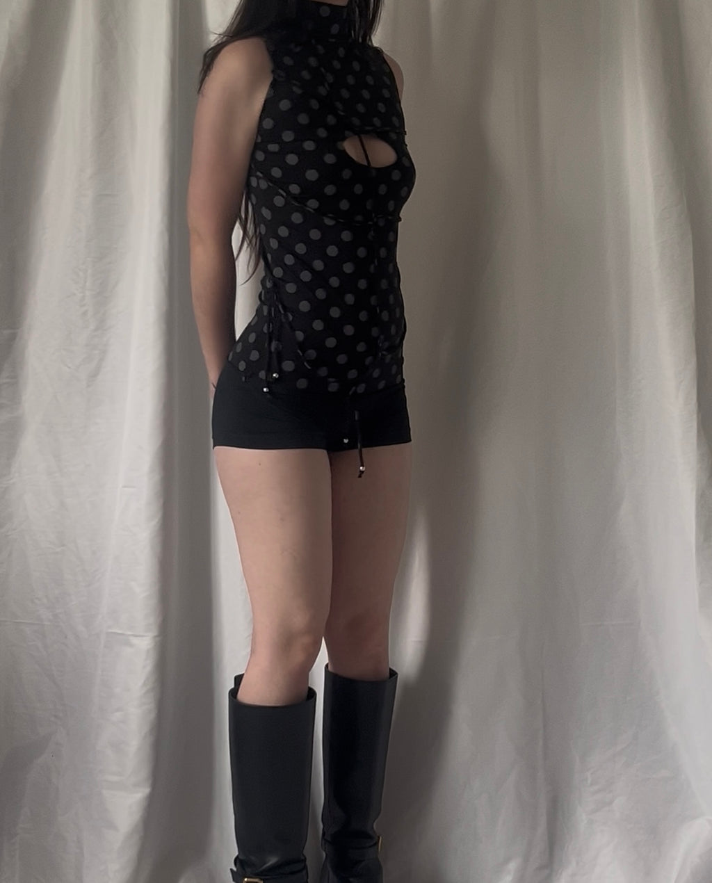 T-shirt cordons asymétriques