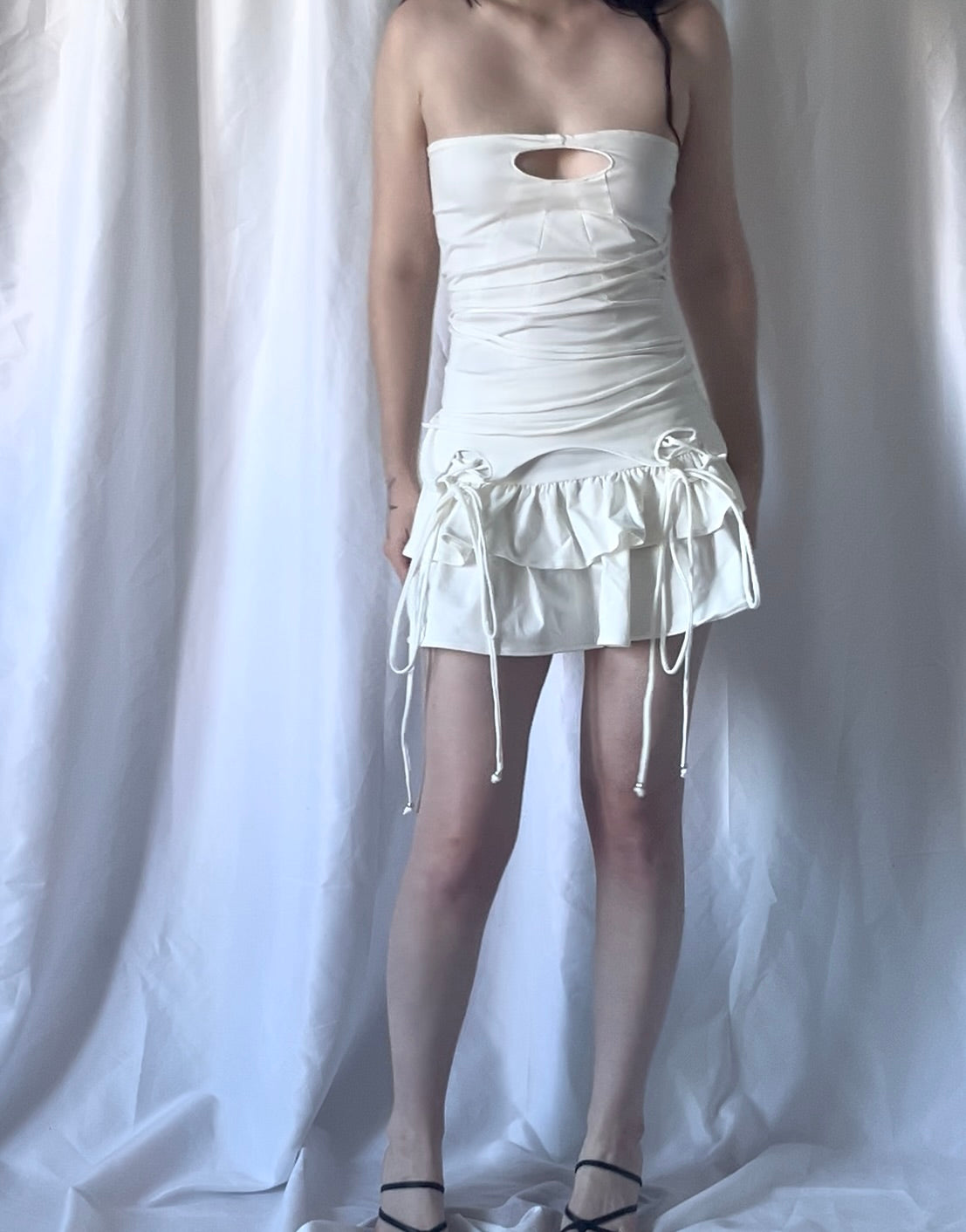 Jupe courte à fronces