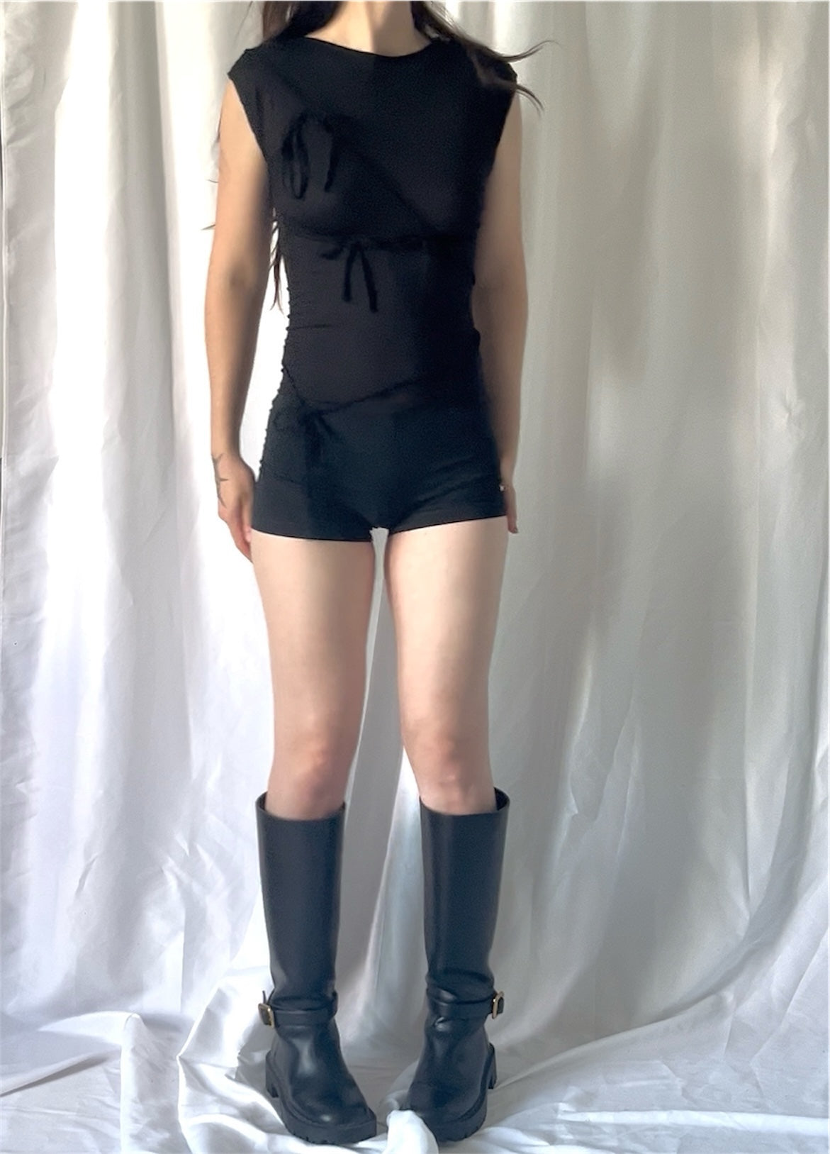 T-shirt cordons à nouer